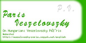 paris veszelovszky business card